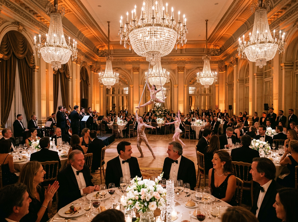 Espectáculo de entretenimiento para gala y cena de lujo